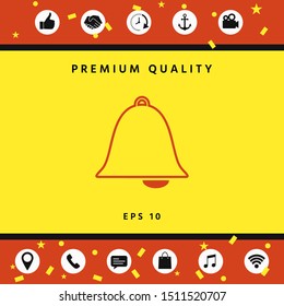 Alarm bell icon. Graphic elements for your design