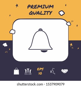 Alarm bell icon. Graphic elements for your design
