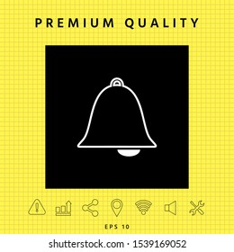 Alarm bell icon. Graphic elements for your design