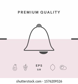Alarm bell icon. Graphic elements for your design