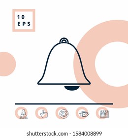 Alarm bell icon. Graphic elements for your design