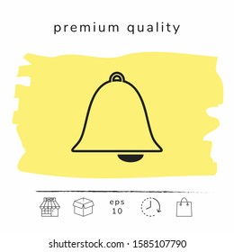 Alarm bell icon. Graphic elements for your design