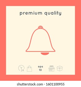 Alarm bell icon. Graphic elements for your design