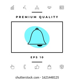 Alarm bell icon. Graphic elements for your design