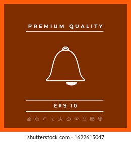Alarm bell icon. Graphic elements for your design