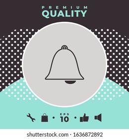 Alarm bell icon. Graphic elements for your design