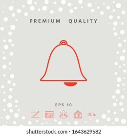 Alarm bell icon. Graphic elements for your design