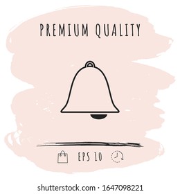 Icono de campana de alarma. Elementos gráficos para el diseño