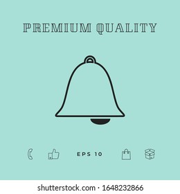 Alarm bell icon. Graphic elements for your design