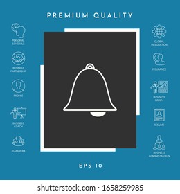 Alarm bell icon. Graphic elements for your design