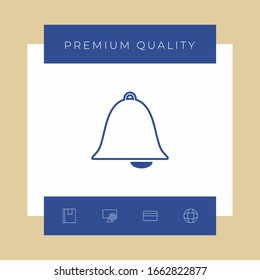 Alarm bell icon. Graphic elements for your design