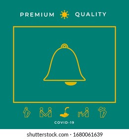 Alarm bell icon. Graphic elements for your design