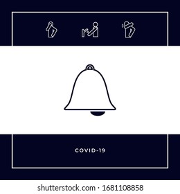 Alarm bell icon. Graphic elements for your design