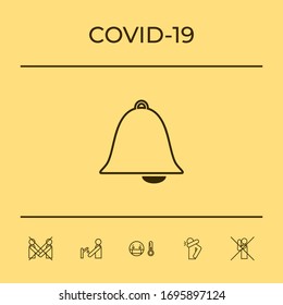 Alarm bell icon. Graphic elements for your design