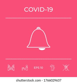 Icono de campana de alarma. Elementos gráficos para su diseño