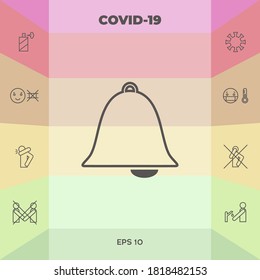 Icono de campana de alarma. Elementos gráficos para su diseño