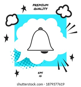 Alarm bell icon. Graphic elements for your design