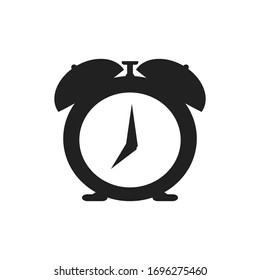 Icono de campana de alarma. Símbolo vectorial aislado. Reloj de alarma retro. Diseño gráfico plano vectorial.