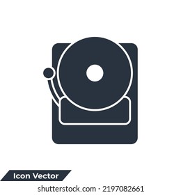 Alarm Bell icon logo vector illustration. bell school symbol template for graphic and web design collection