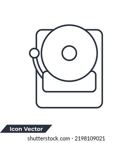 Alarm Bell icon logo vector illustration. bell school symbol template for graphic and web design collection