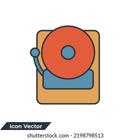 Logo des Alarmglocken-Symbols, Vektorgrafik. Glockenbildvorlage für Grafik- und Webdesign-Kollektion