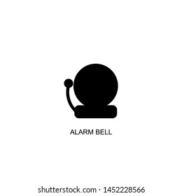 alarm bell icon vector black design