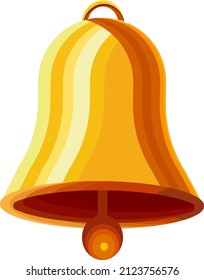 Alarm bell, illustration, vector on a white background.