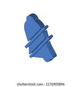 Alarm bell isometric left top view 3D icon