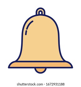 alarm bell, line and fill style icon vector illustration design