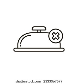 Alarm bell line style icon design, Music sound melody song musical art and composition theme Vector illustration
