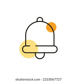 Alarm bell line style icon design, Music sound melody song musical art and composition theme Vector illustration