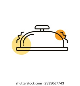 Alarm bell line style icon design, Music sound melody song musical art and composition theme Vector illustration
