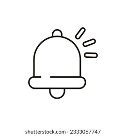 Alarm bell line style icon design, Music sound melody song musical art and composition theme Vector illustration