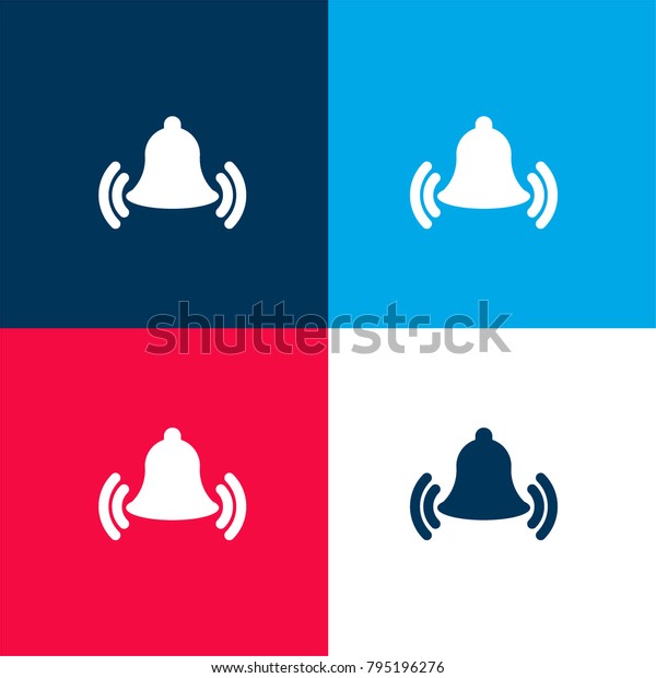 Alarm Bell Ringing Four Color Material Stock Vector (Royalty Free