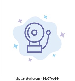 Alarm, Bell, School Blue Icon on Abstract Cloud Background. Vector Icon Template background