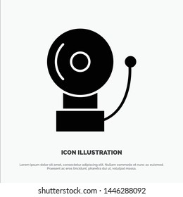 Alarm, Bell, School solid Glyph Icon vector