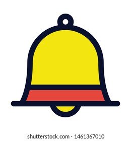 Alarm Bell. Simple Vector Color Icon.