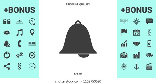Alarm bell symbol icon