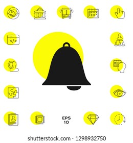 Alarm bell symbol icon. Element for your design