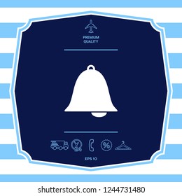 Alarm bell symbol icon. Graphic elements for your design