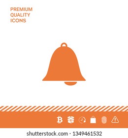 Alarm bell symbol icon. Graphic elements for your design