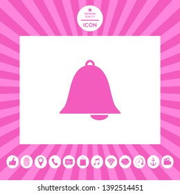 Alarm bell symbol icon. Graphic elements for your design