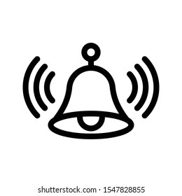 alarm bell thin line icon
