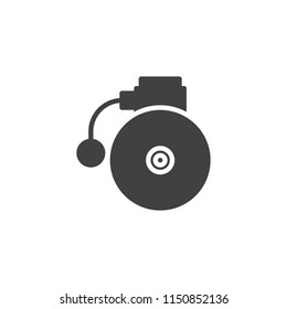 Alarm bell vector icon. filled flat sign for mobile concept and web design. School bell simple solid icon. Symbol, logo illustration. Pixel perfect vector graphics