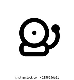 Alarm bell vector icon. Fire alarm symbol isolated on white background. Vector EPS 10