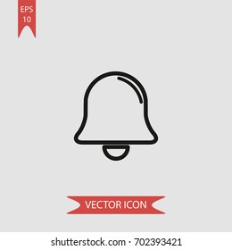Alarm bell vector icon illustration symbol