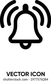Alarm bell vector icon. Modern, simple flat vector illustration for website or mobile app. Bell  symbol, logo illustration. Pixel perfect vector graphics