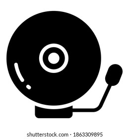 alarm, bell vector icon, school and education icon