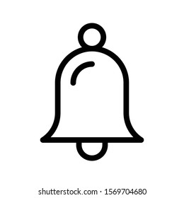 alarm bell vector thin line icon 
