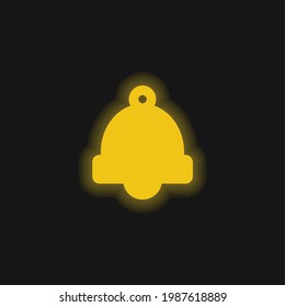 Alarm Bell yellow glowing neon icon